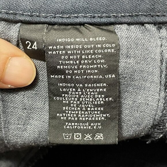 J Brand Skinny Jeans Jegging Women Size 24 Blue Patch Patchwork Quilt Moto Biker - Picture 10 of 11